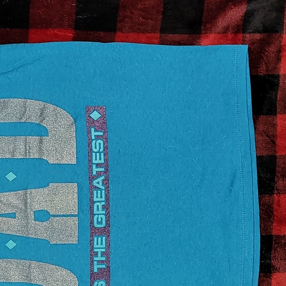 Vintage. Made in USA. Jerzees. MY DAD IS THE GREATEST.  Tee shirt size Large - Picture 3 of 15